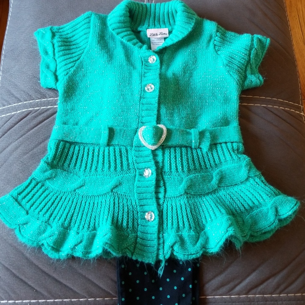Short Sleeve Sweater and Pant Set - 4T